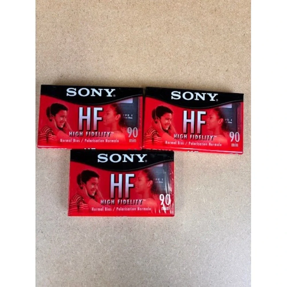 Sony HF High Fidelity 90‎ Minute Cassette Tapes Lot of 3 Normal Bias